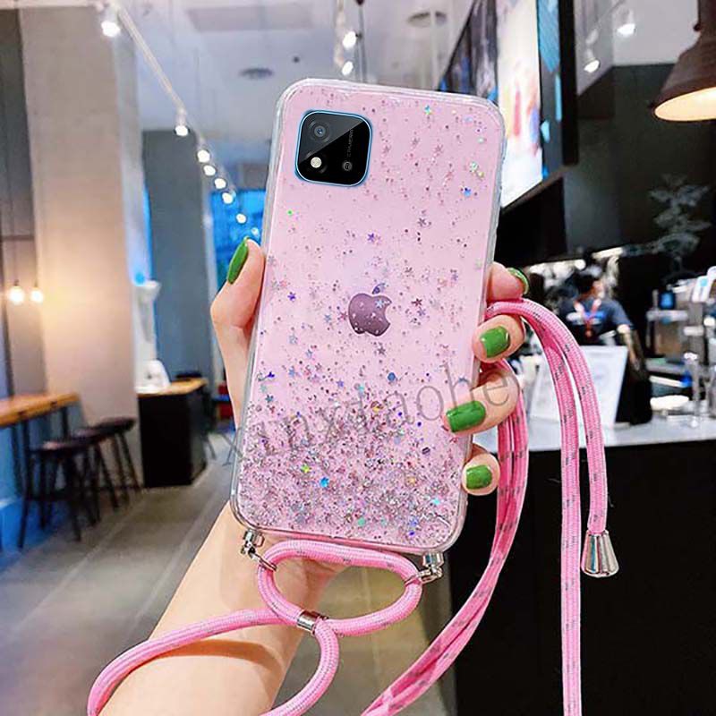 Case Tali Nagita Realme 8 8 5G 8 Pro C11 C12 C15 C20 C21 C25 C25S Narzo 30A Lanyard Glitter Gantung