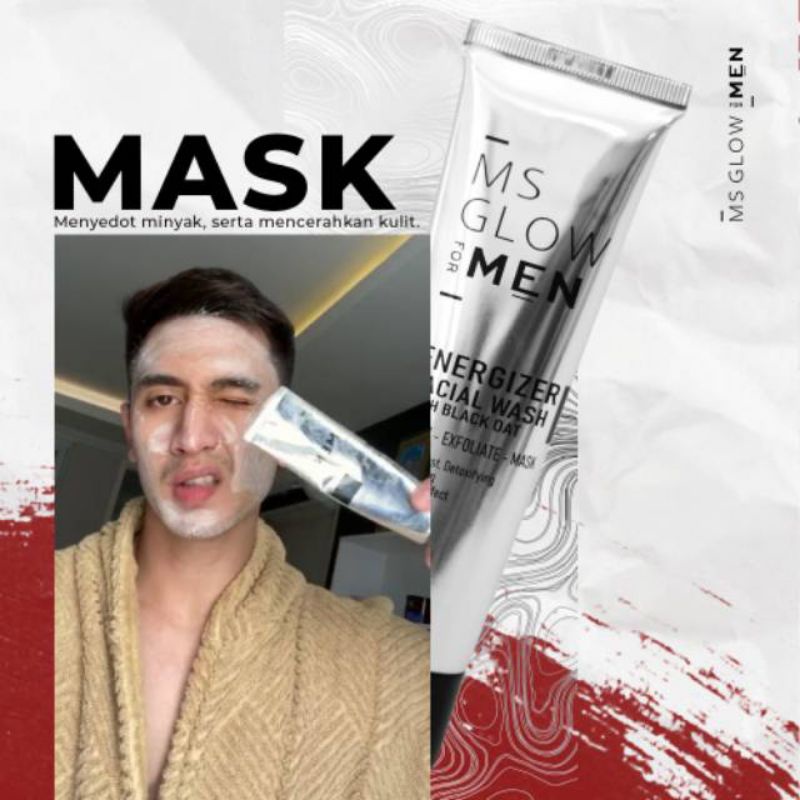 Ms Glow For Men Facial Wash | Sabun Cuci Muka Pria Ms Glow Men