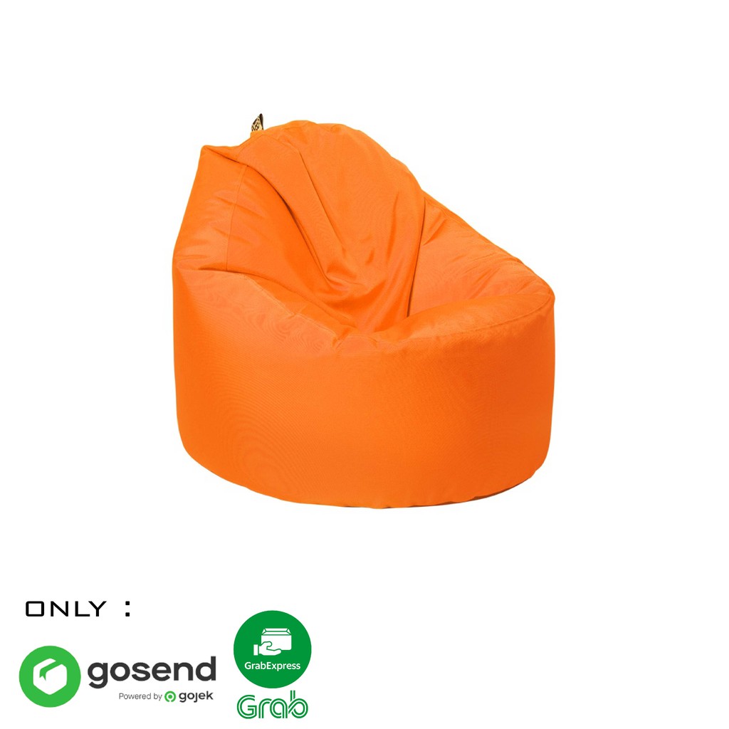 Bean Bag Oval Include Sterofoam Bean Bag Warna Orange Shopee Indonesia
