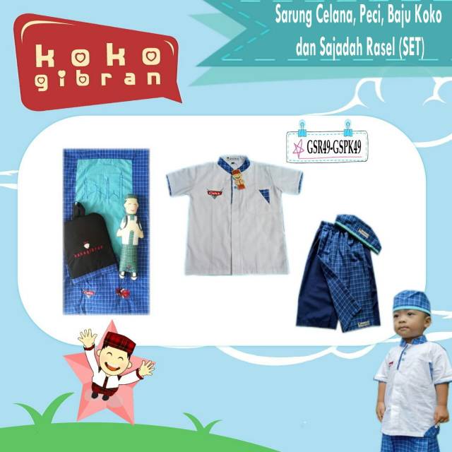Sarung Instan Celana Peci Baju Koko Sajadah Ransel KokoGibran