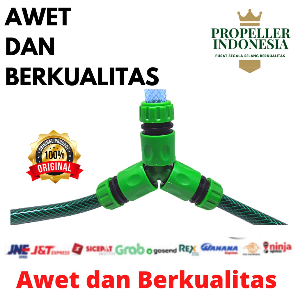 Sambungan Selang Air Paket Quick Connector Selang Konektor Y 3/4&quot;