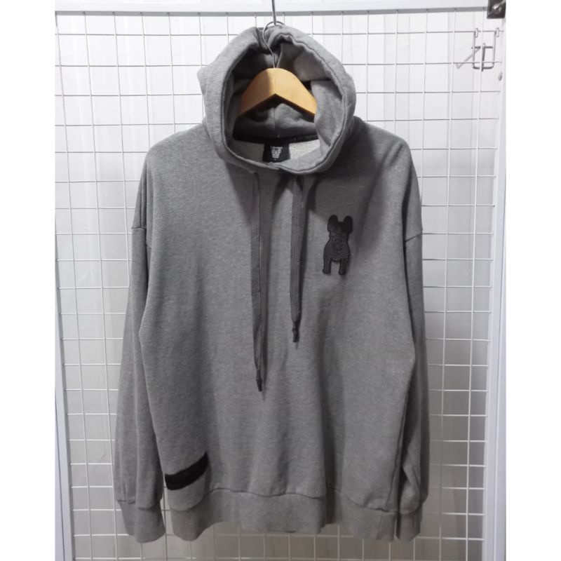 Hoodie second Life work L grey dan crewneck lifework red