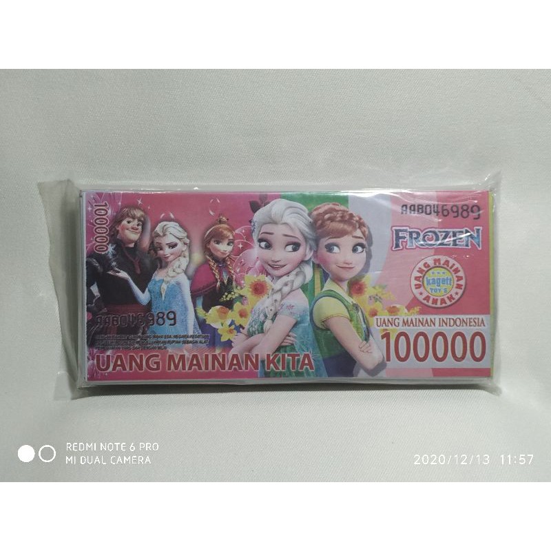 Uang mainan anak anak/Mainan uang/tokoh kartun/(5 pax;@pax=30lembar)
