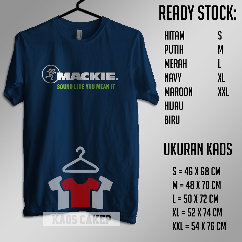 Kaos Audio Mackie Logo Operator Sound System Baju Musik