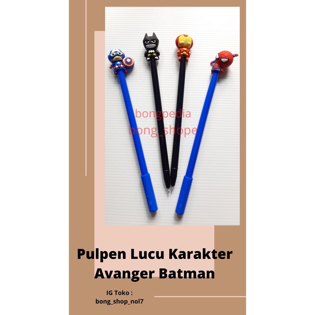 

Pulpen Lucu Karakter Avanger dan Batman| Pen Avanger|Pen Batman|Ballpoint Unik Avanger dan Batman