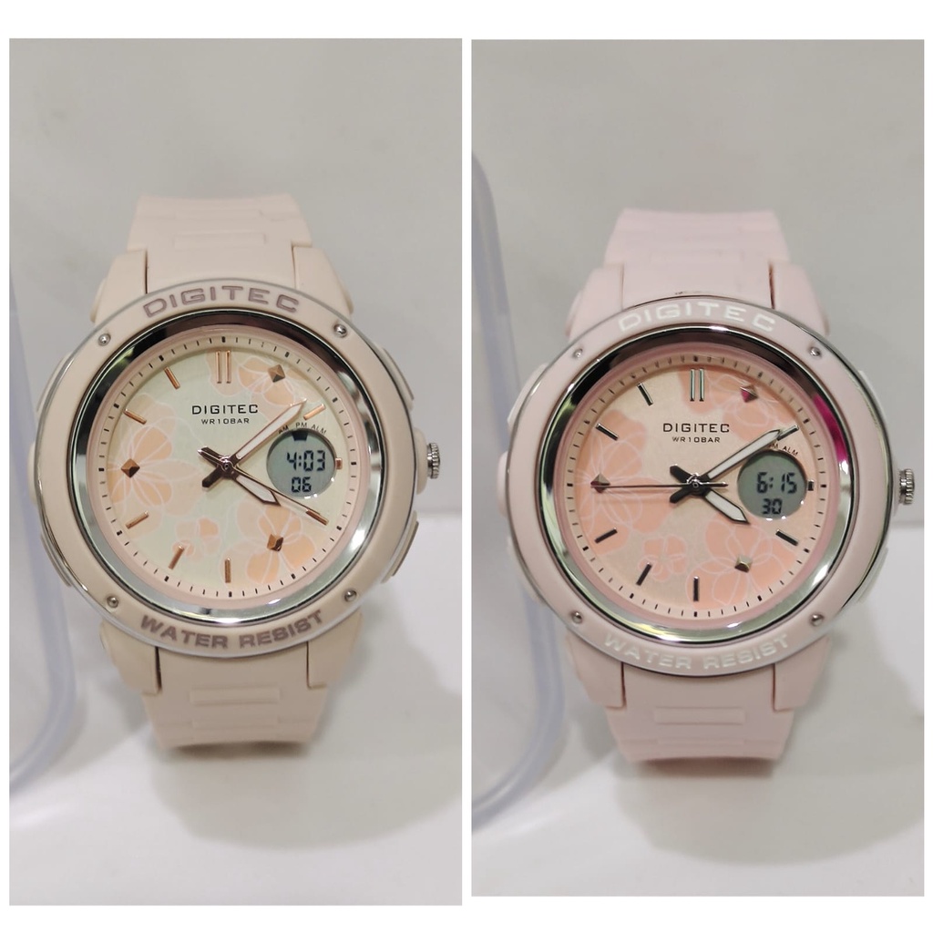 Jam Wanita Digitec  BDA 4092T  BDA4092 Original strap rubber Free  Baterai cadangan