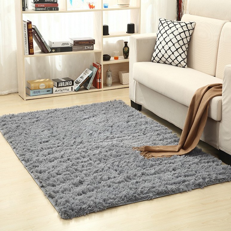 Swopply - Karpet Bulu Korea Lembut Shaggy Karpet Velvet Yoga Anti - Skid