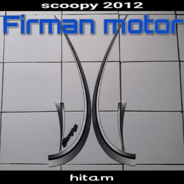 Sticker striping list body scoopy 2012 full body hitam