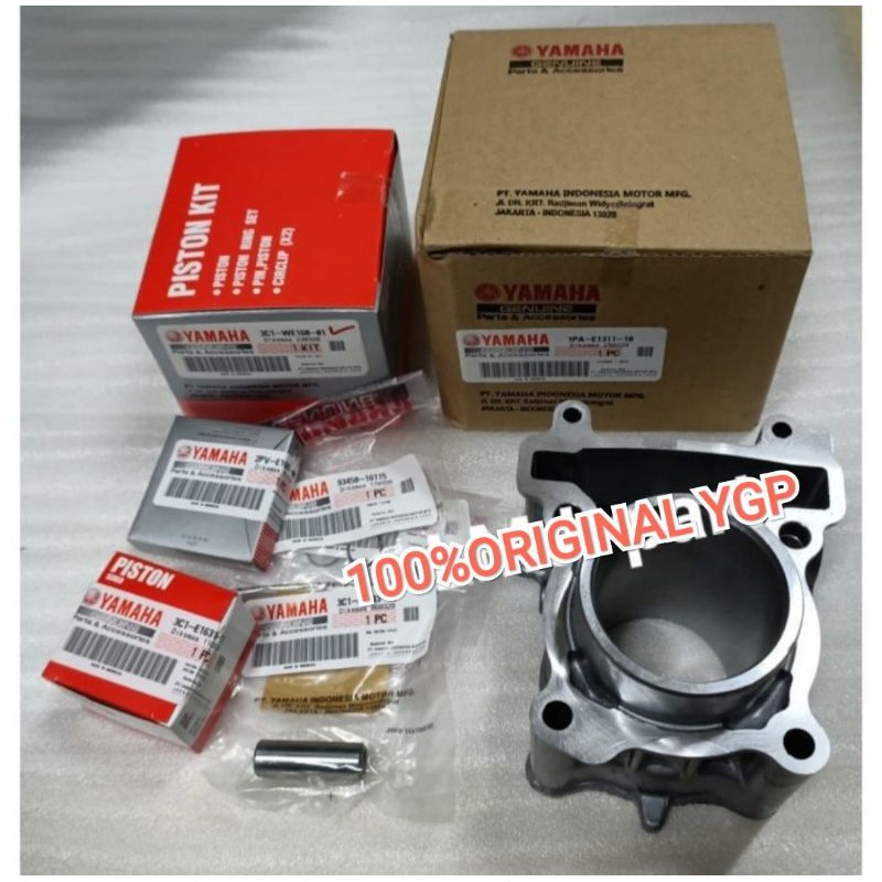 BLOK SEHER SET PISTON KIT VIXION OLD NVL R15 V2 ASLI ORI YAMAHA 1PA E1311 10 &amp; 3C1 WE160 01