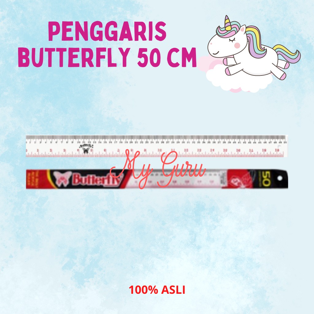 

[PCS] PENGGARIS / GARISAN 50 CM BUTTERFLY