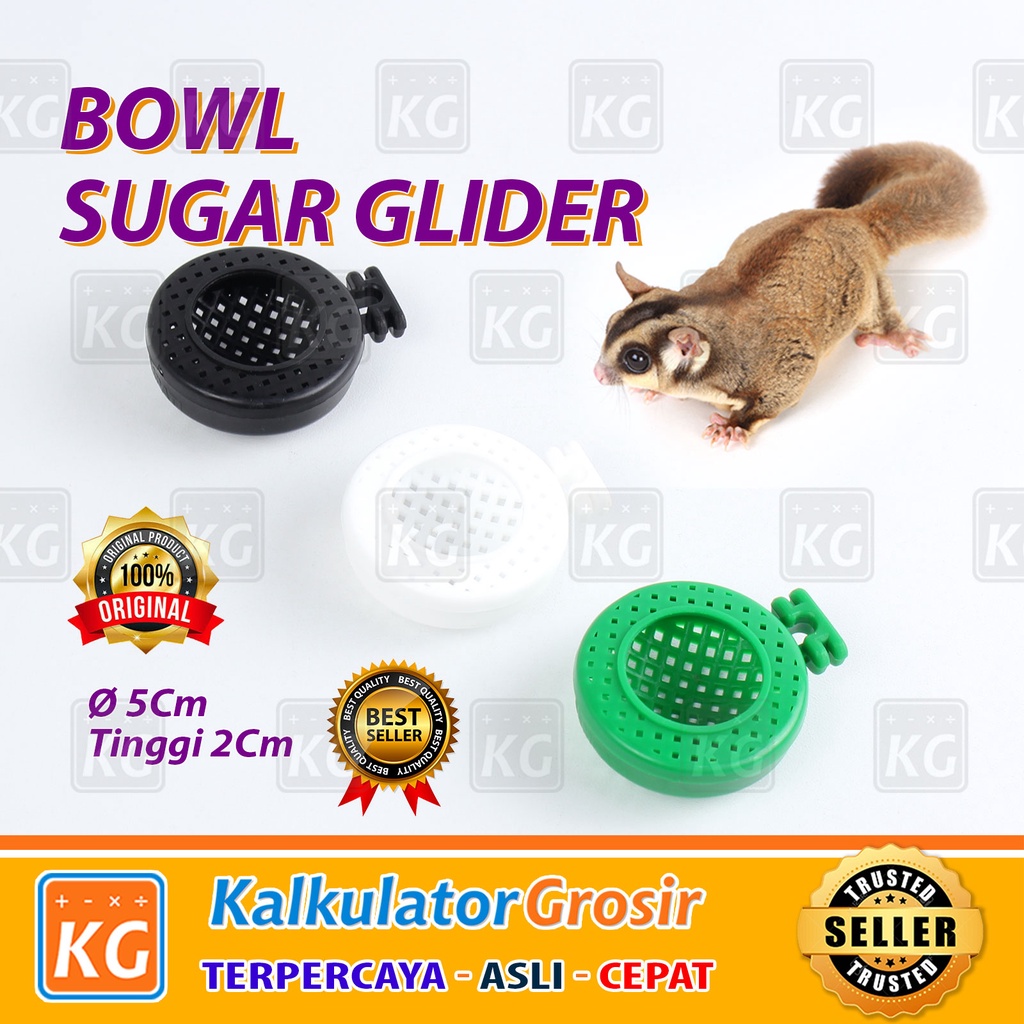 Tempat Makan Kecil Sugar Glinder Hamster Burung Iguana / Pet Bowl / Bird Bowl / Ulat Jangkrik Bowl Small / Feeder Warna tempat makan single Untuk Kandang