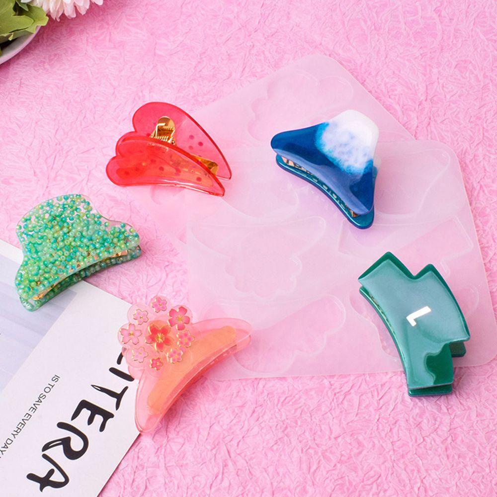 Suyo Cetakan Silikon Handmade Jepit Rambut Grasping Clip UV Kristal Epoxy Hair Clamp