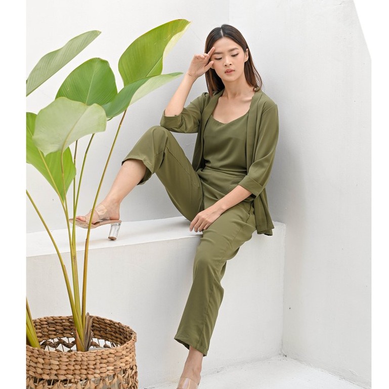 IL - Set Mirabeth Setelan 3in1 / Setelan Kantor Blazer Tanktop PantS