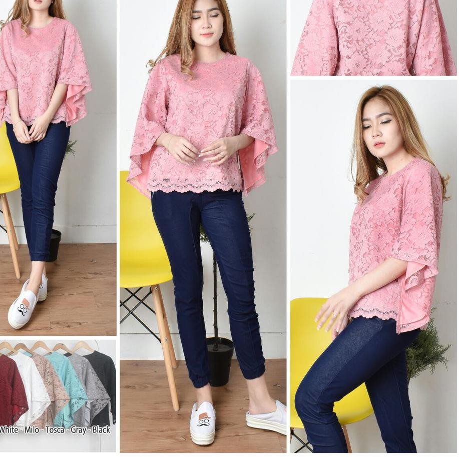 TCW Luve Collections - atasan brokat blouse - brokat blouse - brokat atasan - blus brokat _