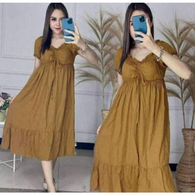 Daster Casandra bahan rayon Motif Kerut