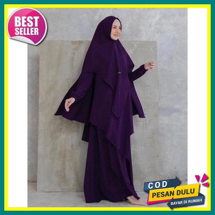 Baju Gamis Wanita Terbaru Abstrak Rompi Fashion Muslim Model Terbaru Lebaran 2022 Dress Maxy Muslima