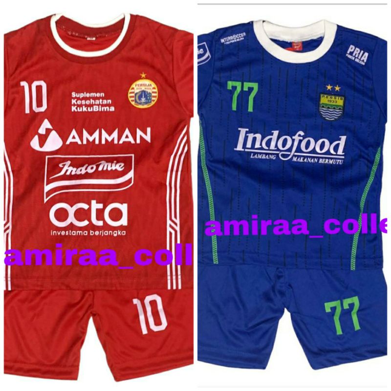 SETELAN BAJU BOLA PERSIB/PERSIJA  ANAK TERBARU JERSEY BOLA ANAK LAKI LAKI TERMURAH