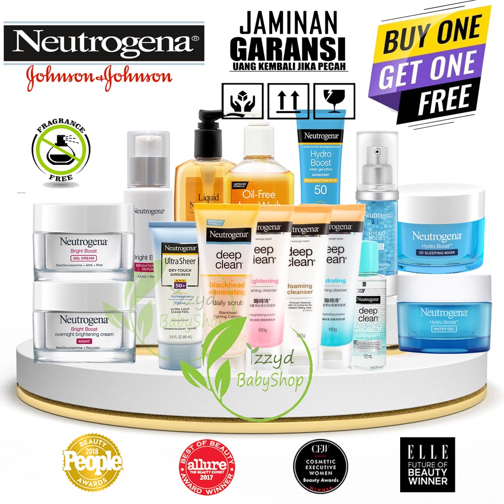 Neutrogena Hydro Boost Water Capsul Gel Pure Mild Deep Clean Blackhead  Bright Boost Serum Oil Free Acne Wash Ultra Sheer Dry-Touch Sunscreen SPF 50+ scub Facial Cleanser wash skin care whitening