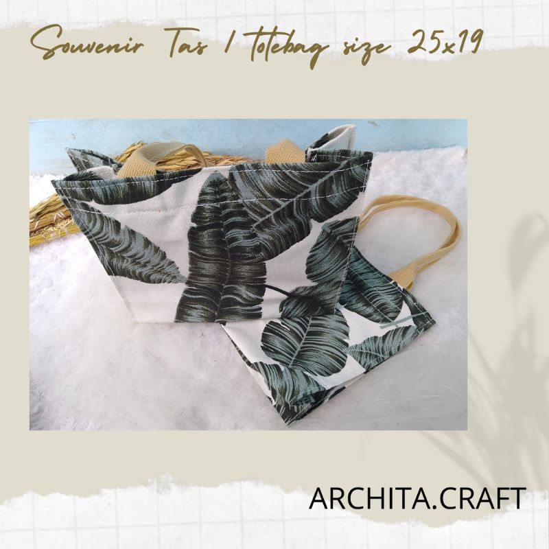 souvenir Tote bag size 25x8x20