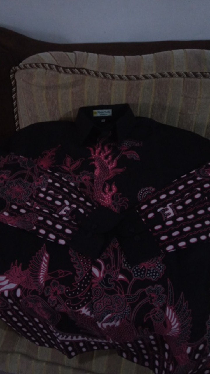 Batik Pria Warmadewa Red Full Furing Katun Halus Sragenan Ori Solo