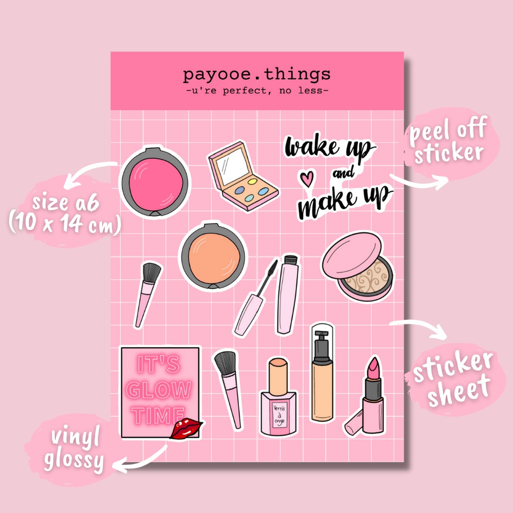 

STIKER HP LAPTOP / TUMBLR / AESTHETIC / VINYL LAMINATING GLOSSY A6: BEAUTY (KISS CUT)