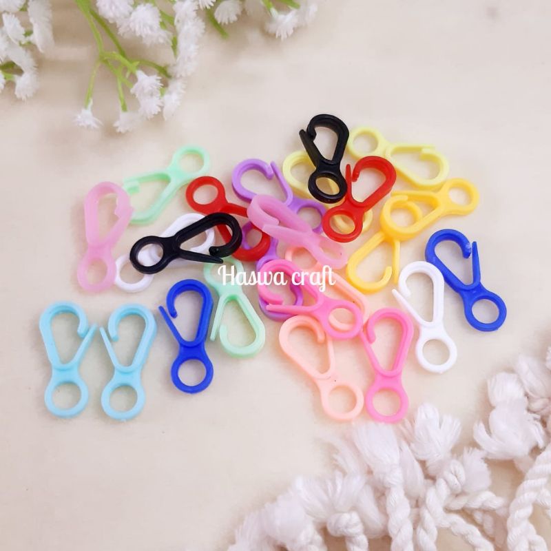 50 biji kait kepiting / kait plastik /kait strap masker
