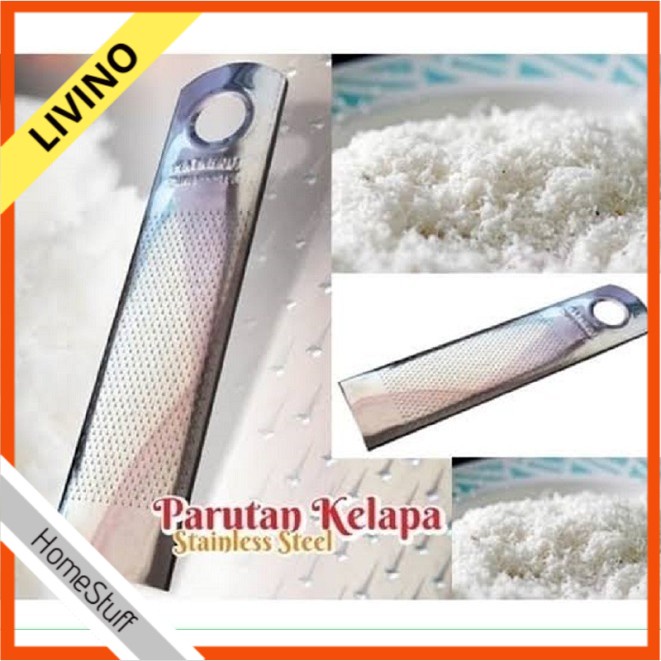 BESAR PARUT STEEL STAINLESS Parutan Alat Pemarut Manual Kunyit Kelapa 36CM Jahe LIVINO