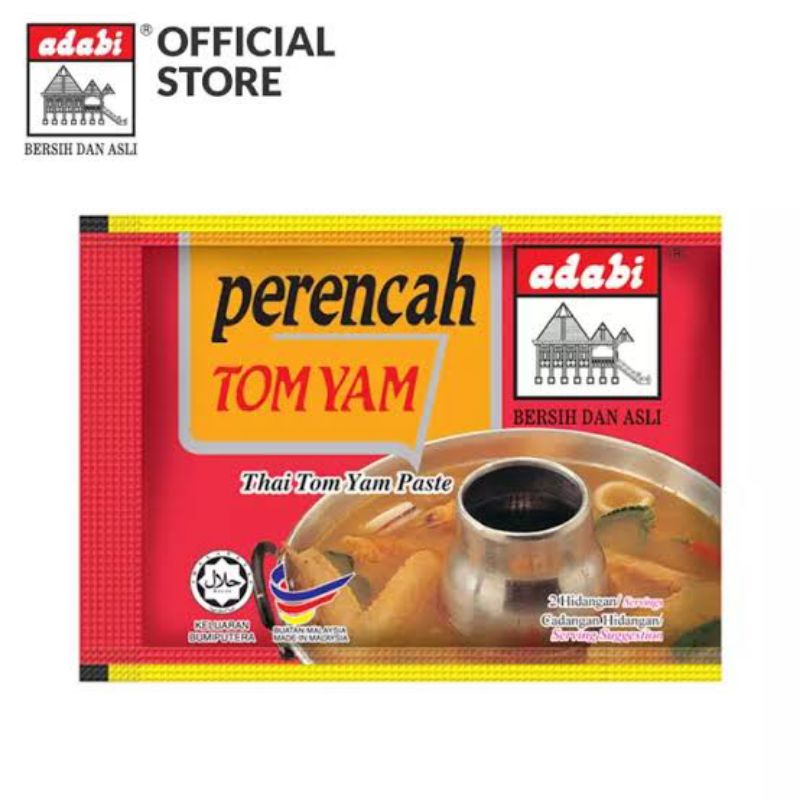 

BSM | TERMURAH Adabi Perencah Tomyam 40gr / Adabi Bumbu Perencah Tomyam / Bumbu Adabi Tomyam 40gr | Sayur online