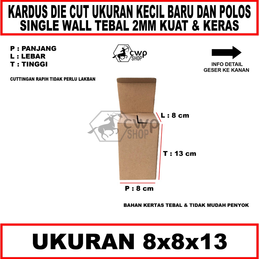

Kardus Box Die Cut Polos Uk 8x8x13