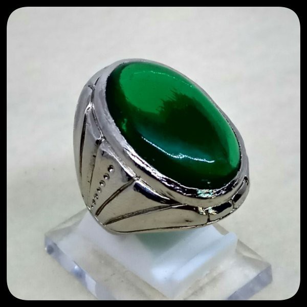 CINCIN BATU AKIK PERMATA ZAMRUD BIRON BIG SIZE HIJAU MEMPESONA PALING MURAH !!!