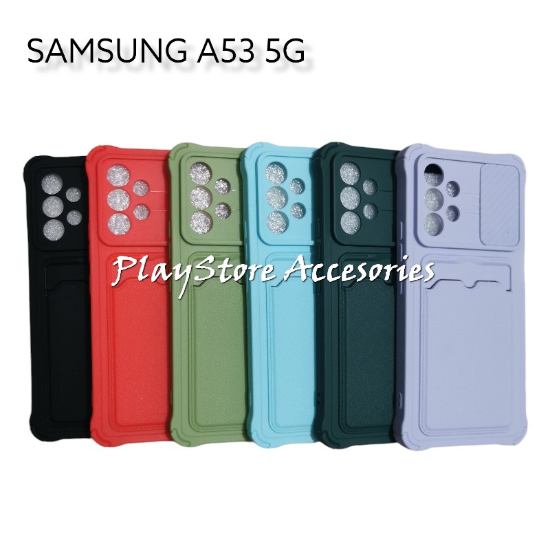 CASE SAMSUNG A53 5G SOFTCASE SLEDING WARNA WARNI SLOT CARD