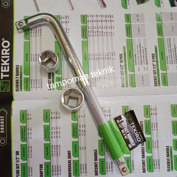 Kunci CVT Tekiro Sok Set 19mm 22 mm + Gagang Shock Tekiro