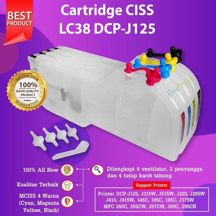 Cartridge Tinta CISS LC38 LC39 LC67 Infus J125 J315W J415 J515 J265