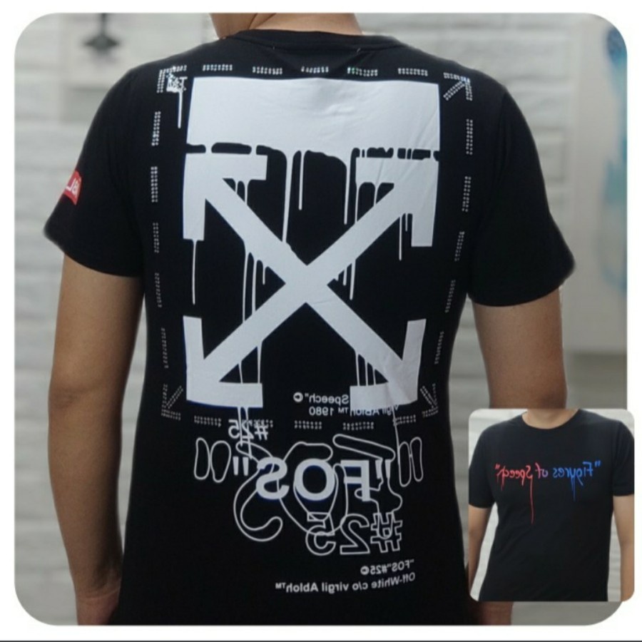 Kaos Pria atasan Pria Fashion T'shirt Off White Import Premium 2020