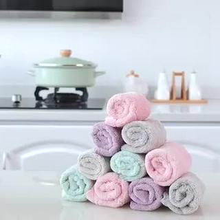 Kain Lap Dapur Meja Piring Anti Minyak Microfiber Kitchen Towel Serbaguna Serap Air Cleaning Cloth Murah COD