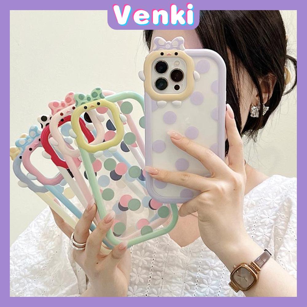 iPhone Case Silicone Soft Case Clear Case Airbag Shock Resistant Protection Camera Smooth Feel Colorful Dot Compatible For iPhone 11 Pro Max 13 Pro Max 12 Pro Max 7Plus xr XS Max