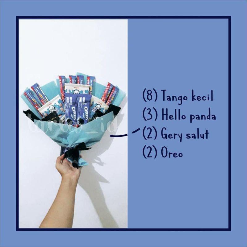

Buket Biru 35ribu/Kado Wisuda/Gift Box/Hampers Surabaya