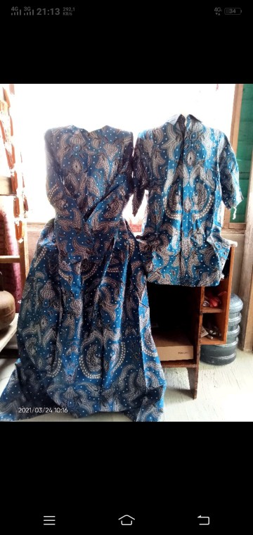 Gamis Batik Jumbo Original Kembang Rumput