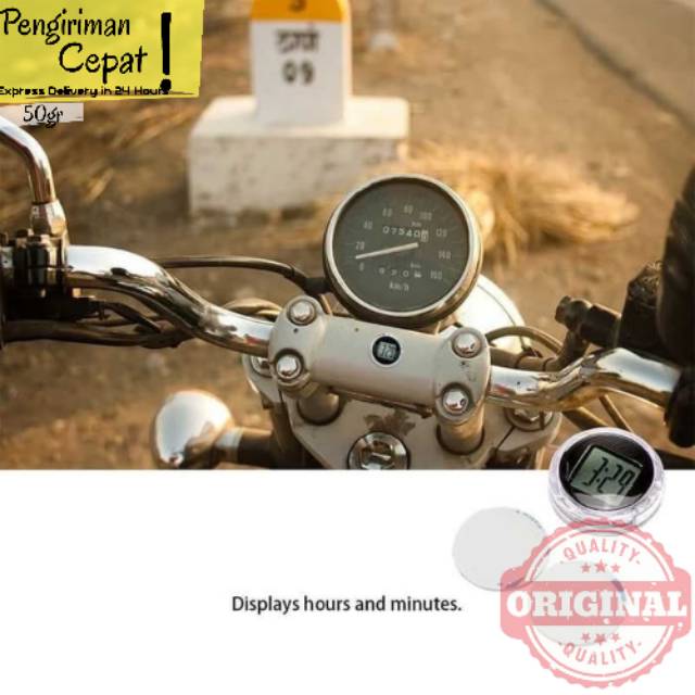 Jam digital mini motor tempel anti air