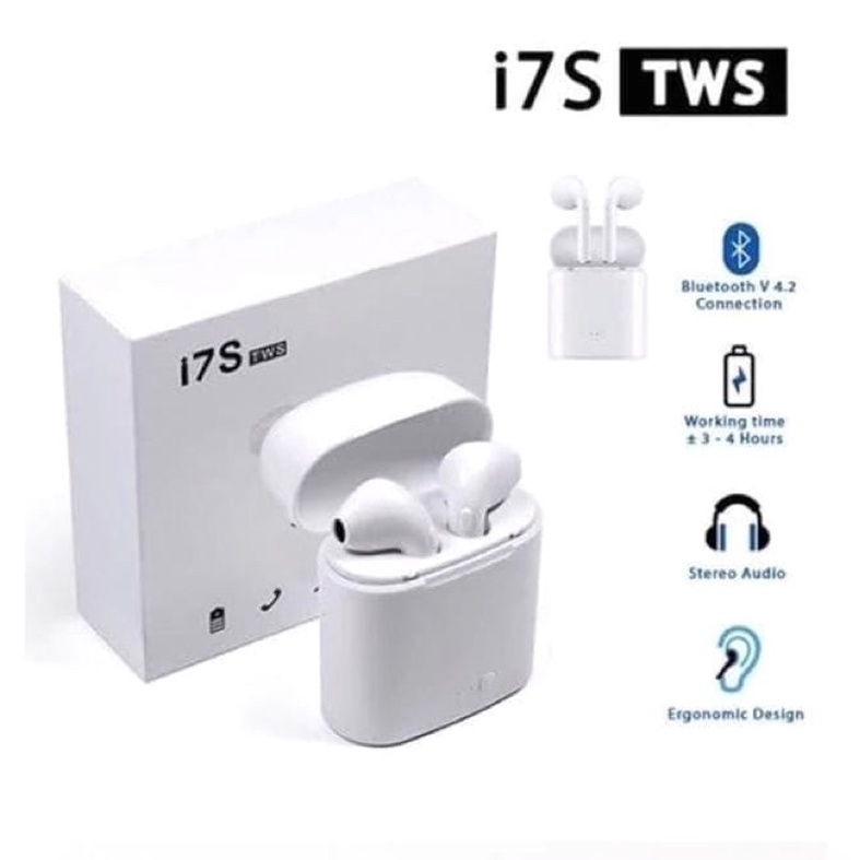 Headset Handsfree Earphone Bluetooth i7S