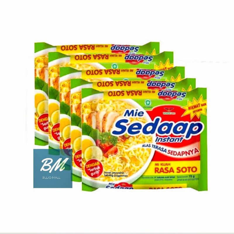 

Mie Sedaap Soto 5 Pcs / Mie Sedap Soto 5 x 75 gr / Misedap Soto 75 gr x 5