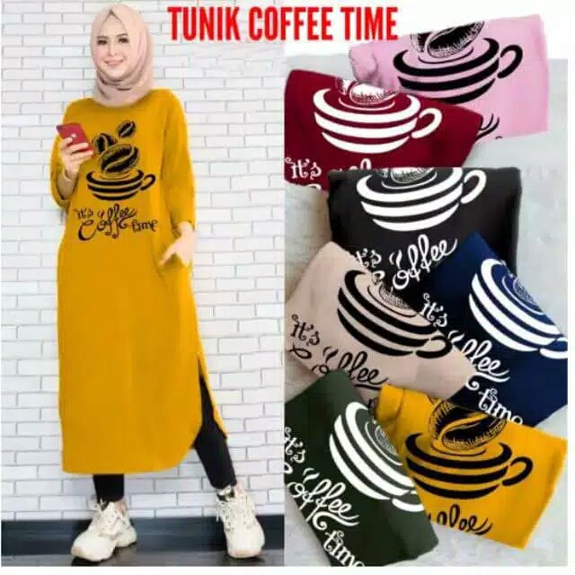 Tunik Kopi Time / Coffee Time [ LD 110 P 115 ]