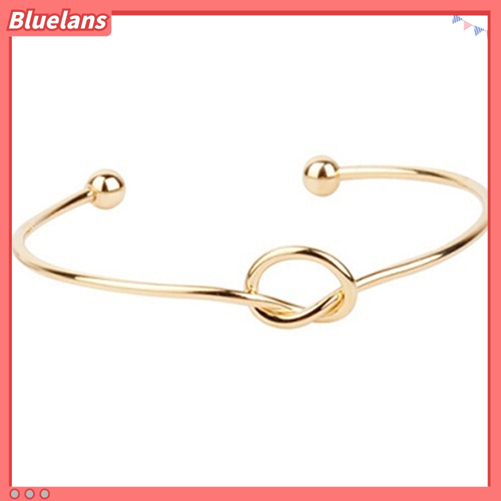 Gelang Fashion Wanita: Perhiasan Bergaya Elegan Sederhan Model Terbuka Tali Simpul Dapat Diatur