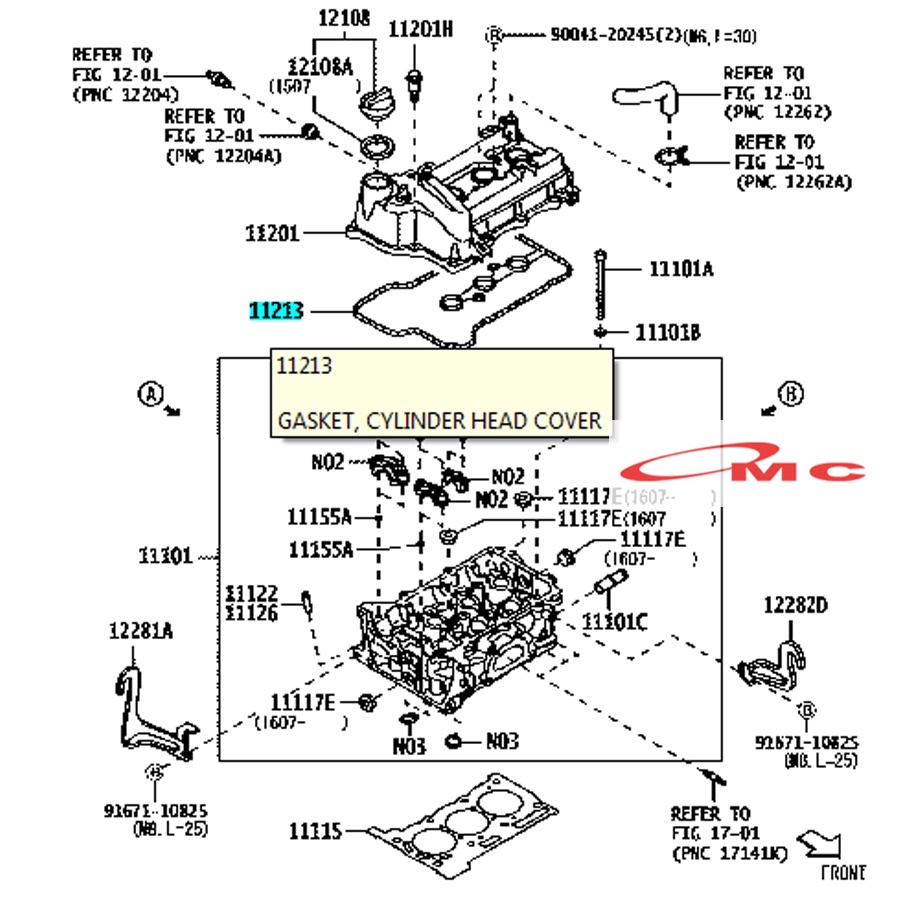 Paking Tutup Klep Cylinder Head Agya Ayla 11213-BZ080-001