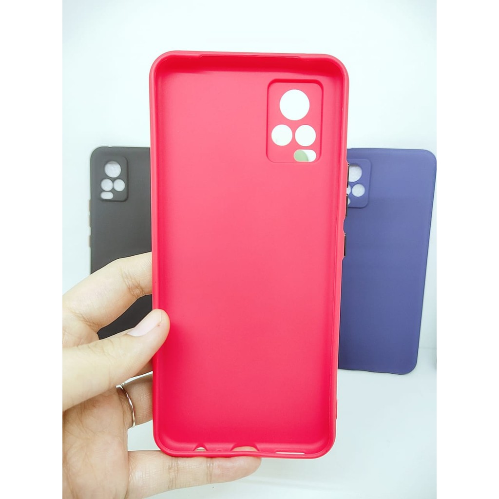 SMPC TPU Candy Vivo V20 6.44 inch SoftCase Macaron Protection Camera Tombol Warna