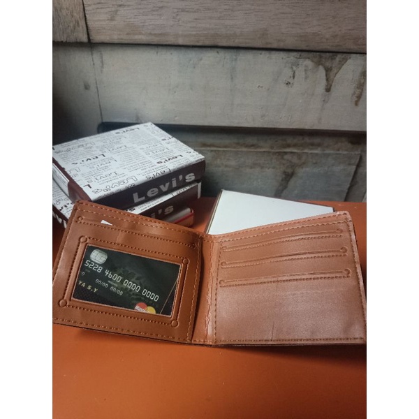 Dompet Pria Leather Case 1kg Muat 20pcs Banyak Slot Kartu Fashion cowok Harga grosir