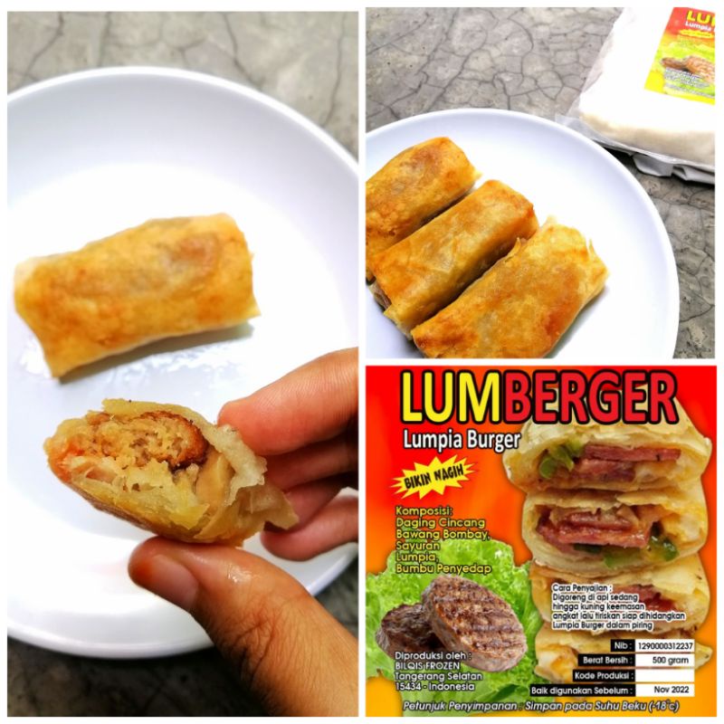 Jual Lumberger / lumpia burger beef berger frozen food bogor cemilan ...