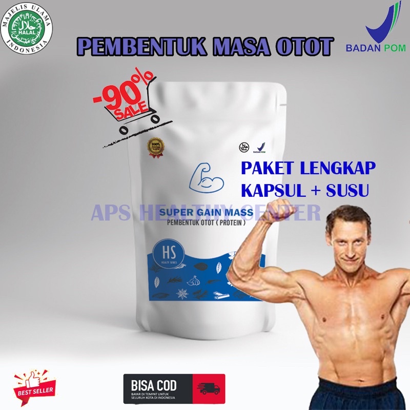 Obat Pembesar Badan Pria GYM by APS Healthy Center / susu olahraga pria dan wanita / susu pembentuk 