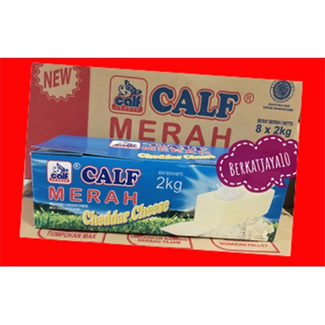 MURAH CALF MERAH Keju Cheese Cheddar 2 Kg