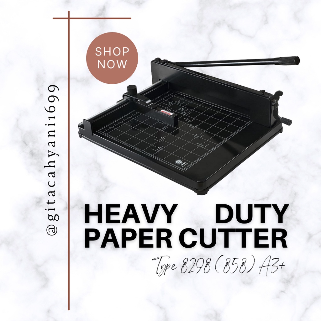 

HEAVY DUTY PAPER CUTTER UKURAN A3+ / PEMOTONG KERTAS JUMBO BRIGHT OFFICE 8298 (858) A3+